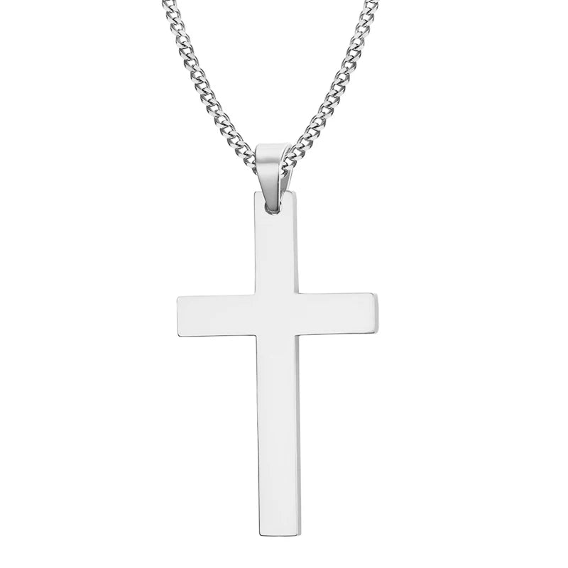Men’s Gold Cross Pendant Necklace – Minimalist Faith Jewelry