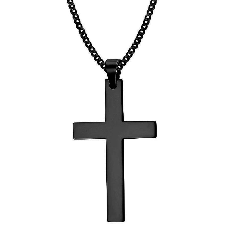 Men’s Gold Cross Pendant Necklace – Minimalist Faith Jewelry